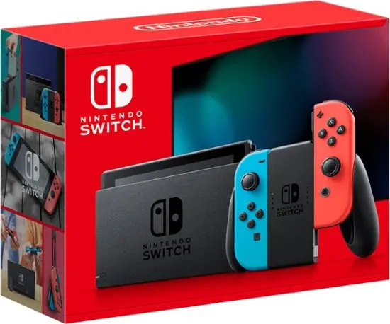 HADSKABAH Nintendo Switch with Neon Blue and Neon Red Joy‑Con-2
