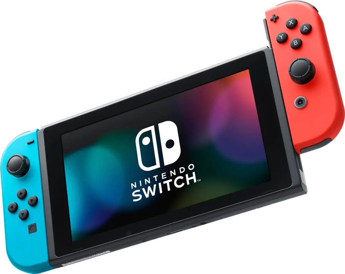 HADSKABAH Nintendo Switch with Neon Blue and Neon Red Joy‑Con-3
