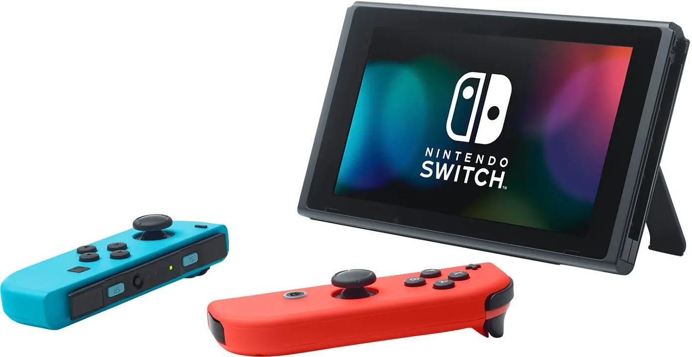 HADSKABAH Nintendo Switch with Neon Blue and Neon Red Joy‑Con-4