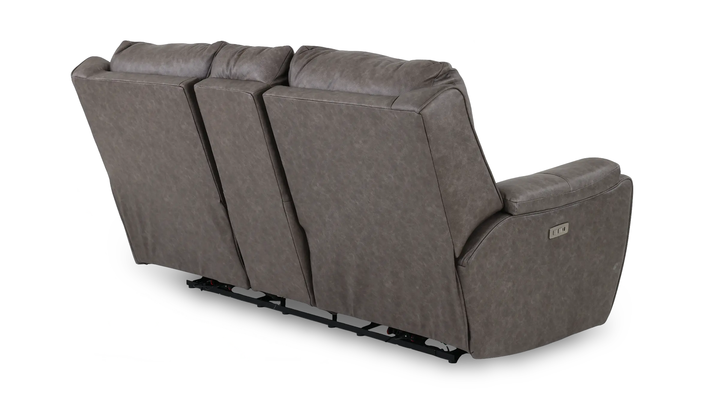 True Grit Greystone Power Reclining Loveseat with Console-6