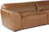 Acadia Taupe Leather Left-Facing Chair