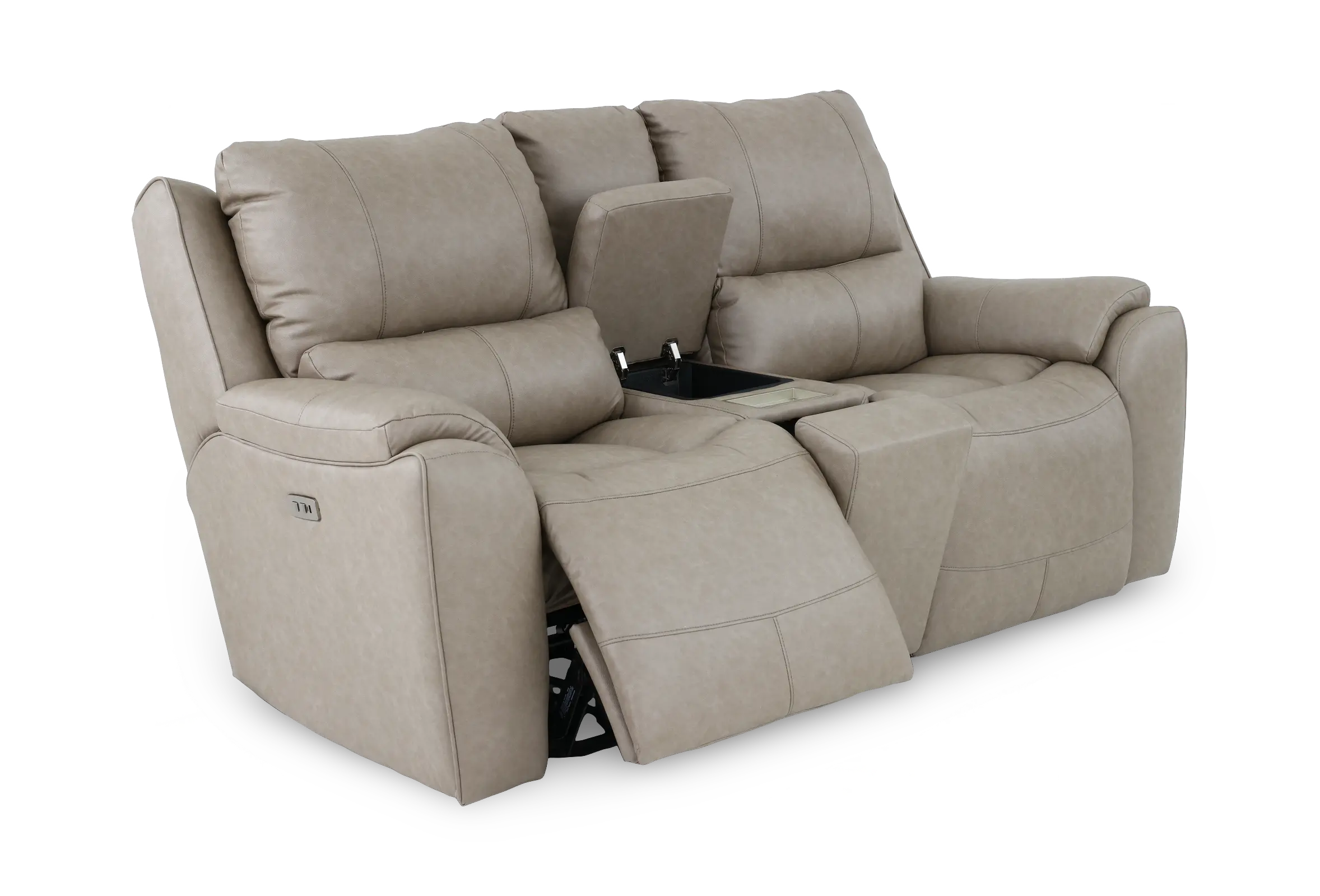 True Grit Platinum Power Reclining Loveseat with Console-5