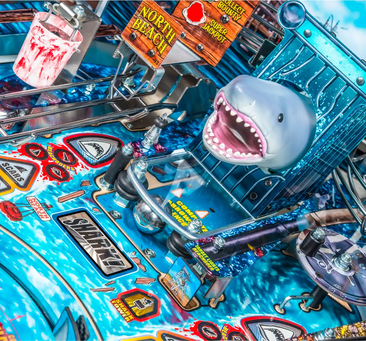 500-55V5-11 Stern Pinball Jaws Pro Edition Pinball Machine-7