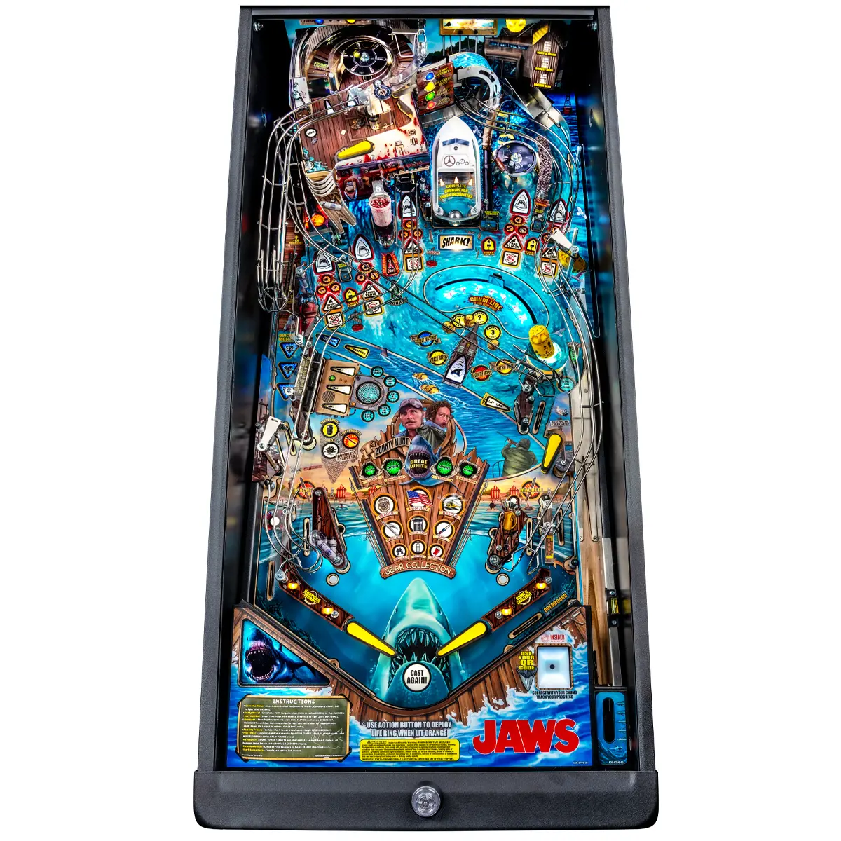 500-55V7-11 Stern Pinball Jaws Premium Edition Pinball Machine-1