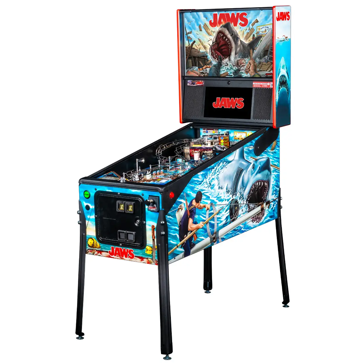 500-55V7-11 Stern Pinball Jaws Premium Edition Pinball Machine-2