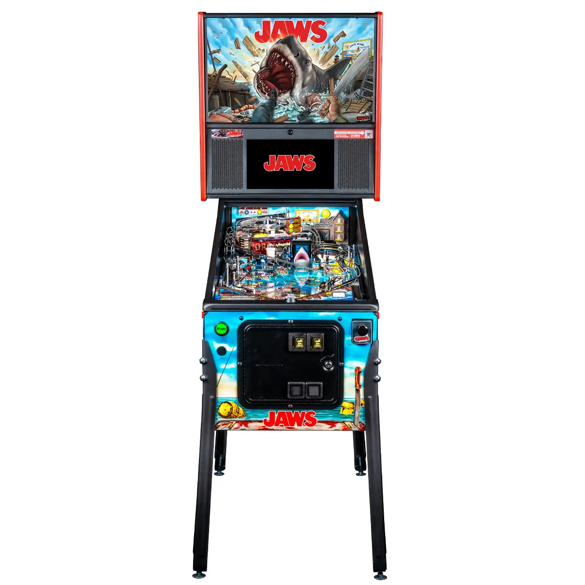 500-55V7-11 Stern Pinball Jaws Premium Edition Pinball Machine-4