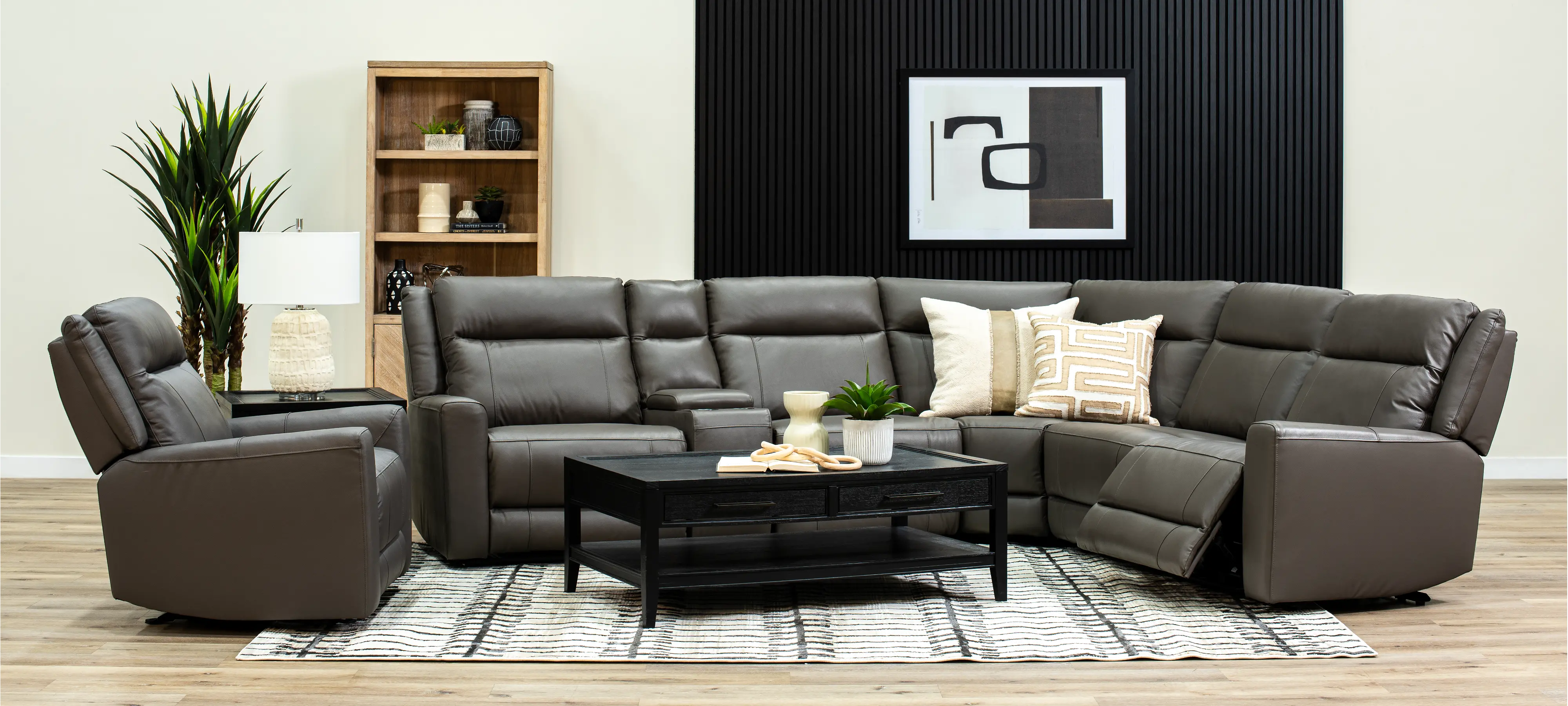 Madras Gray 6-Piece Power Reclining Sectional-2