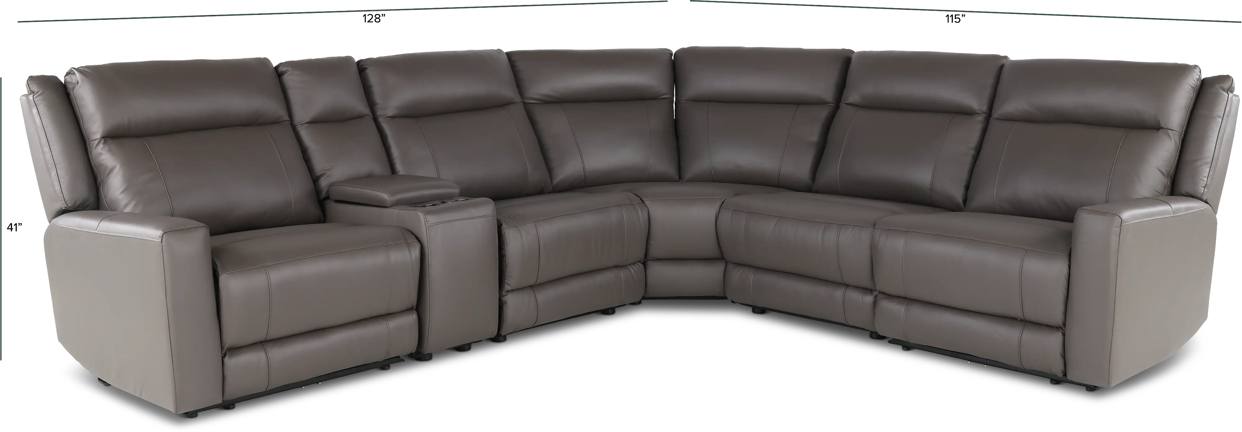 Madras Gray 6-Piece Power Reclining Sectional-3