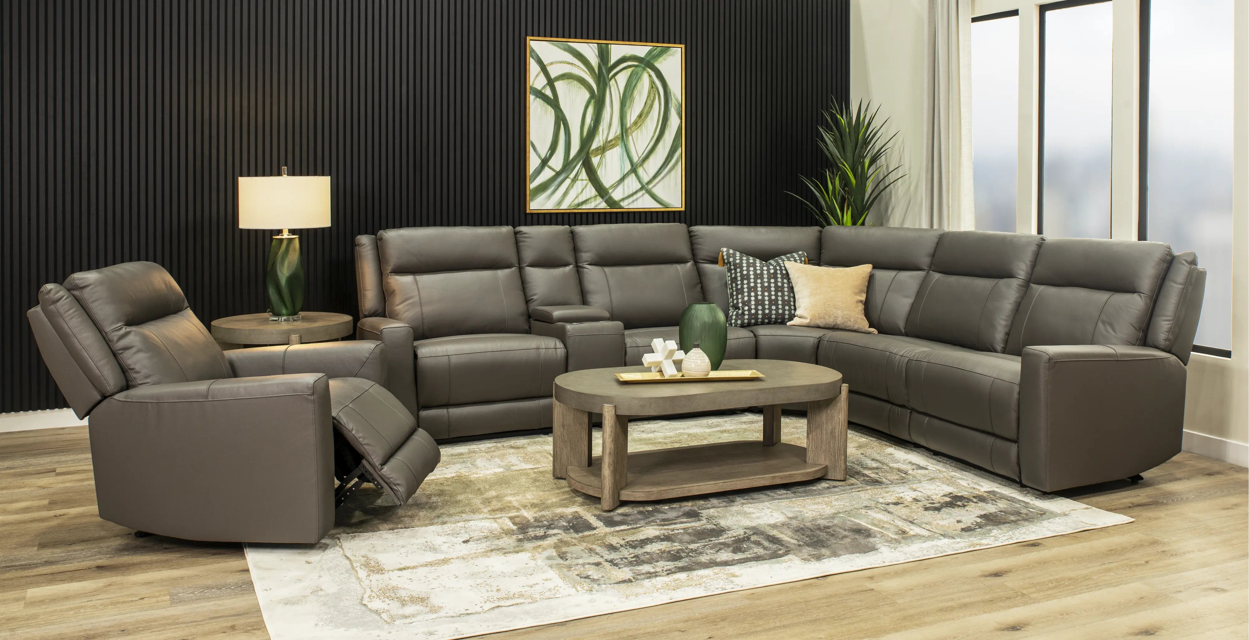Madras Gray 6-Piece Power Reclining Sectional-7