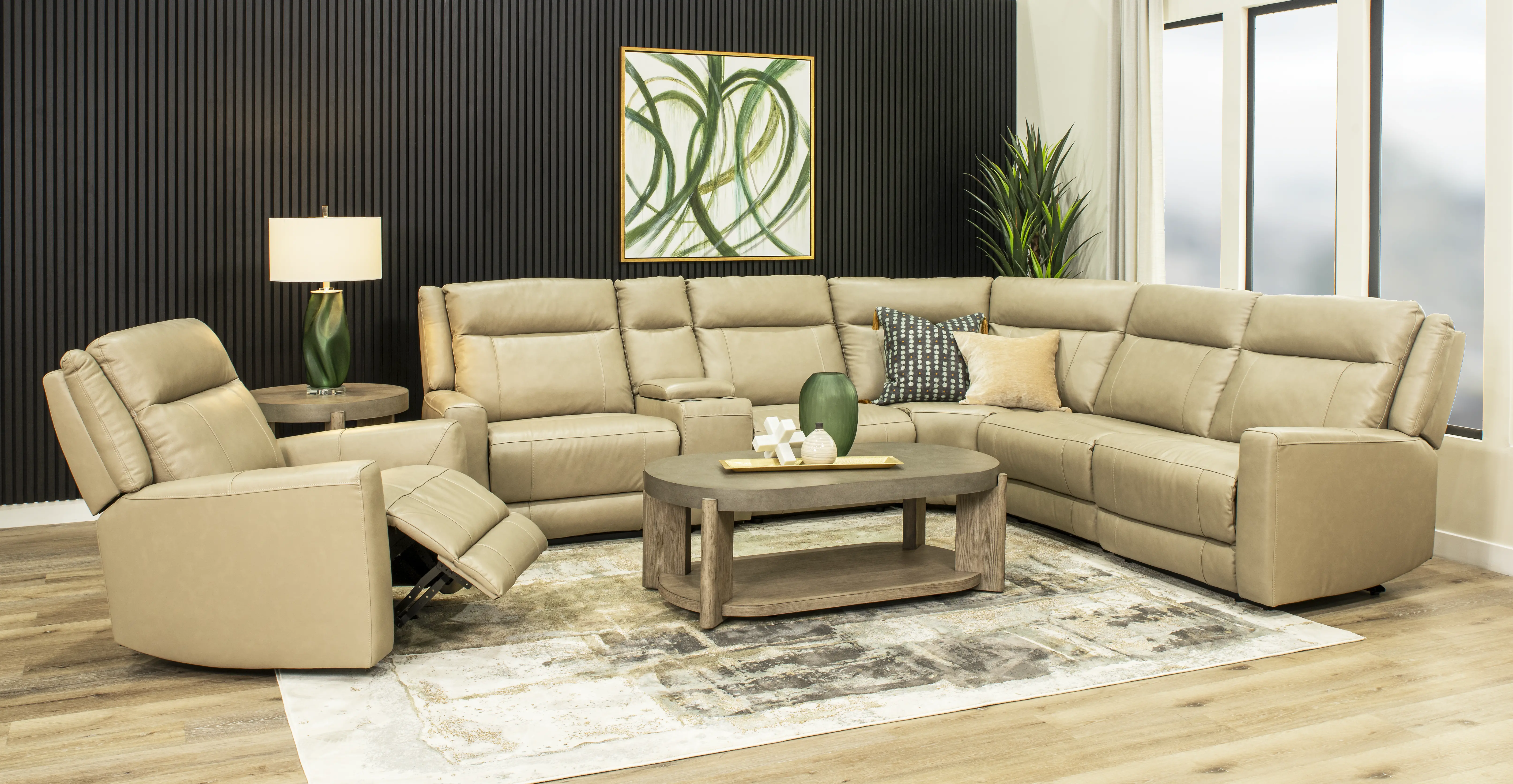 Madras Taupe Glider Recliner-11