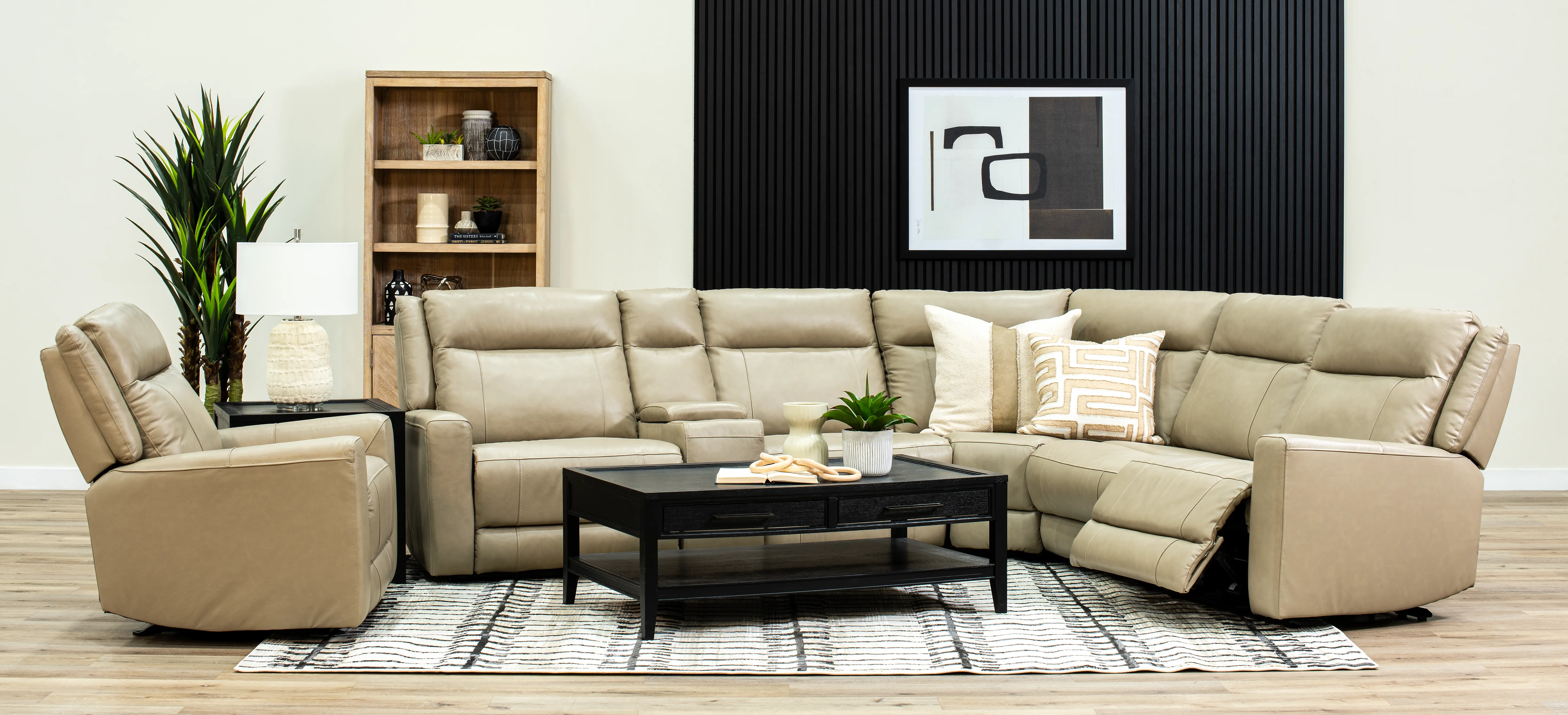 Madras Taupe Glider Recliner-2