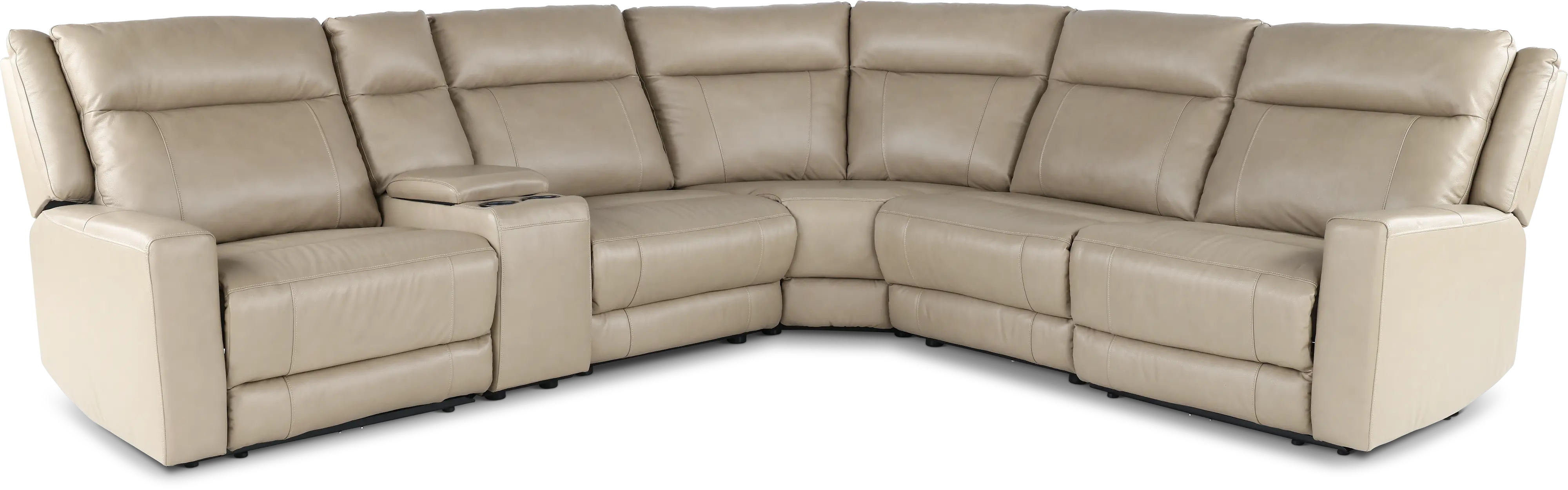 Madras Taupe 6-Piece Power Reclining Sectional-1