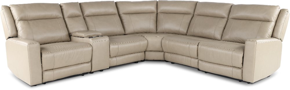 Madras Taupe 6-Piece Power Reclining Sectional