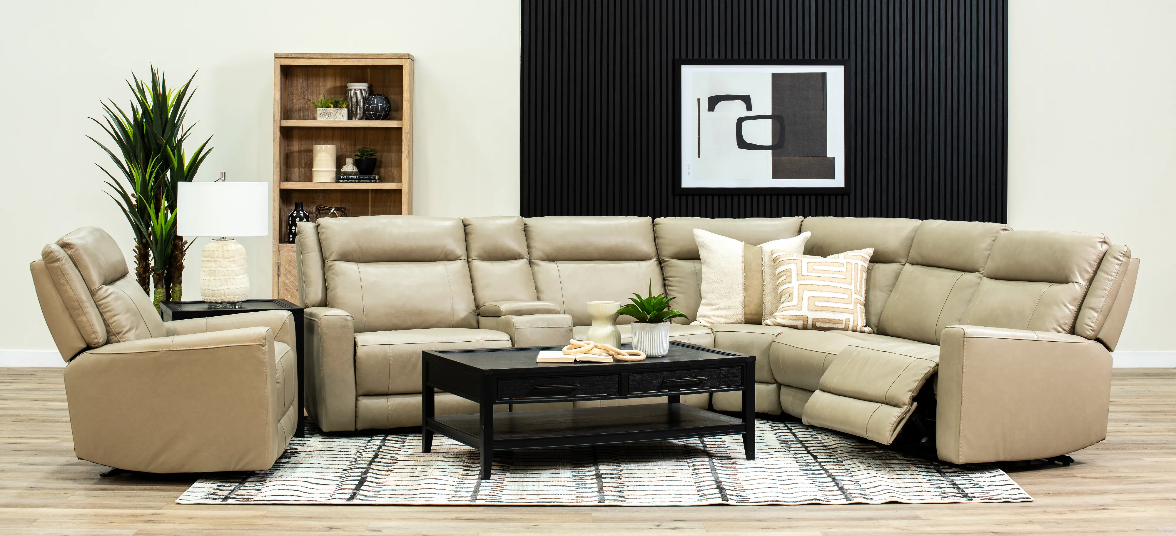 Madras Taupe 6-Piece Power Reclining Sectional-2