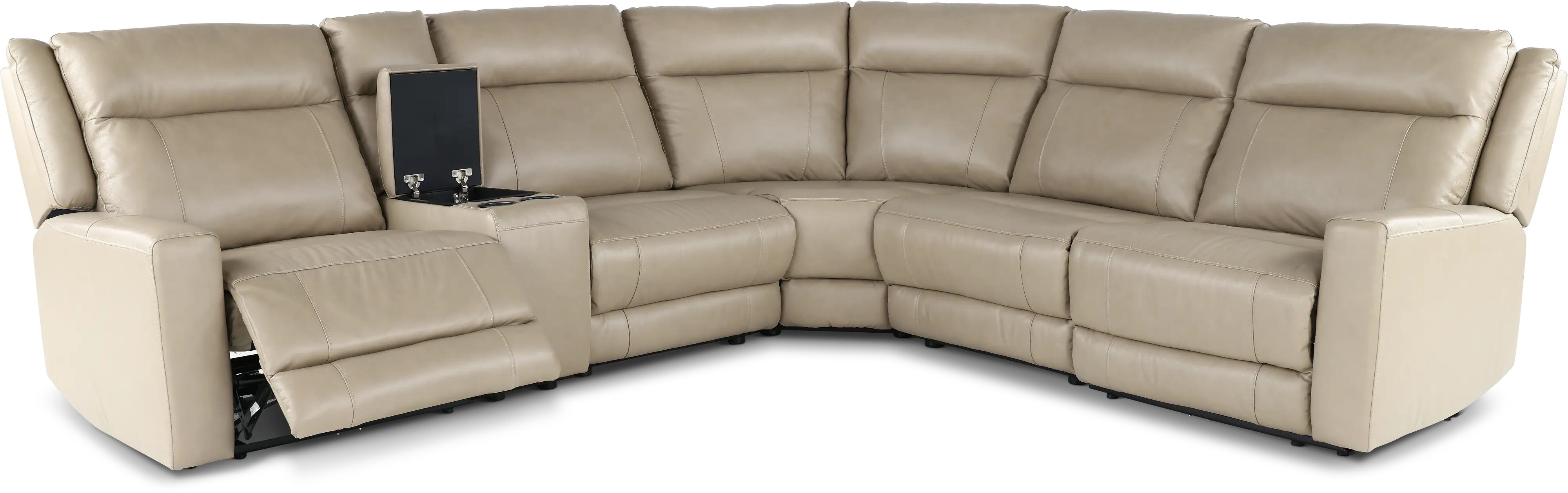 Madras Taupe 6-Piece Power Reclining Sectional-4