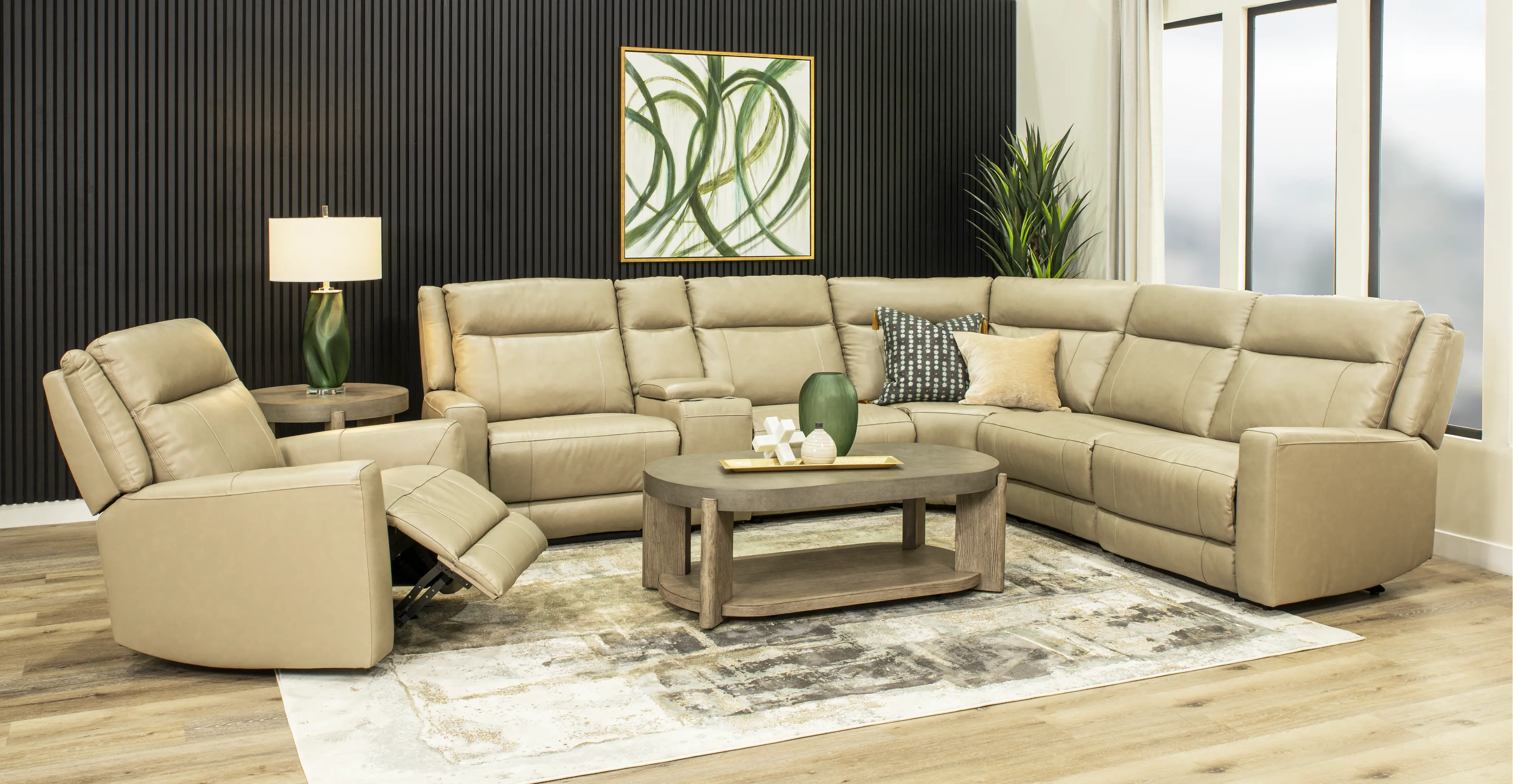 Madras Taupe 6-Piece Power Reclining Sectional-7
