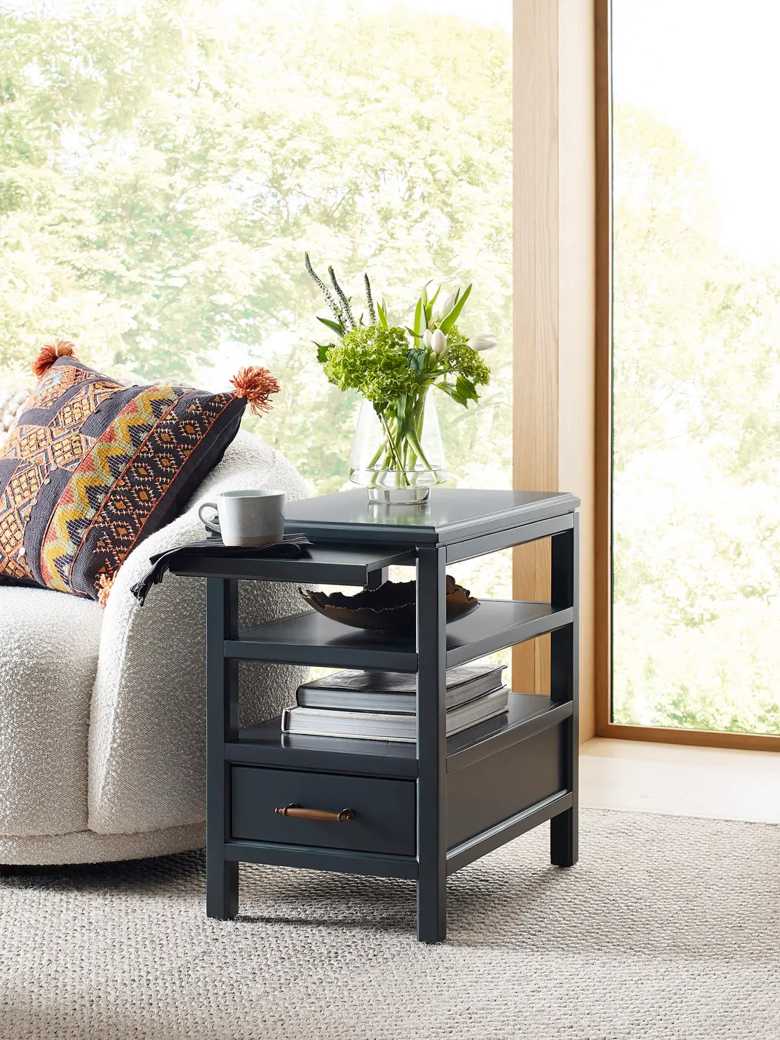 Alexander Blue Chairside Table-2