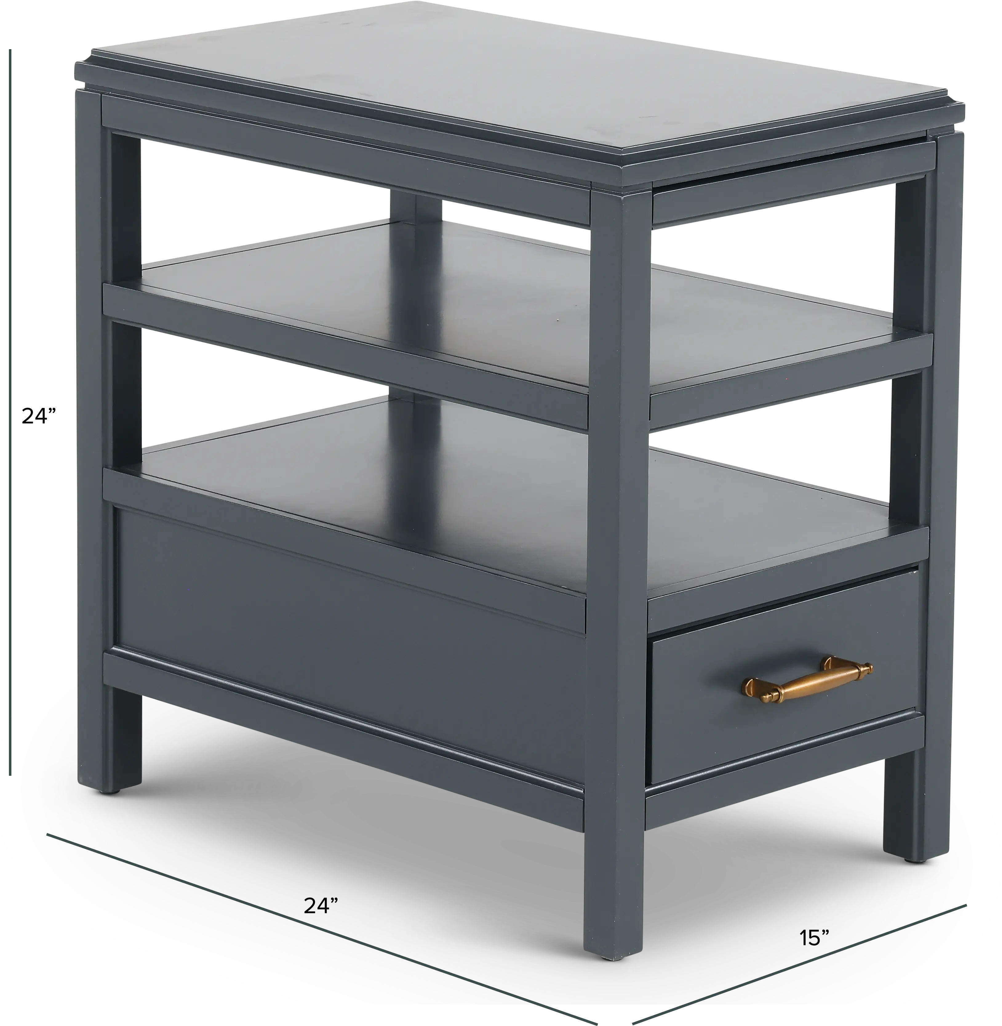 Alexander Blue Chairside Table-3