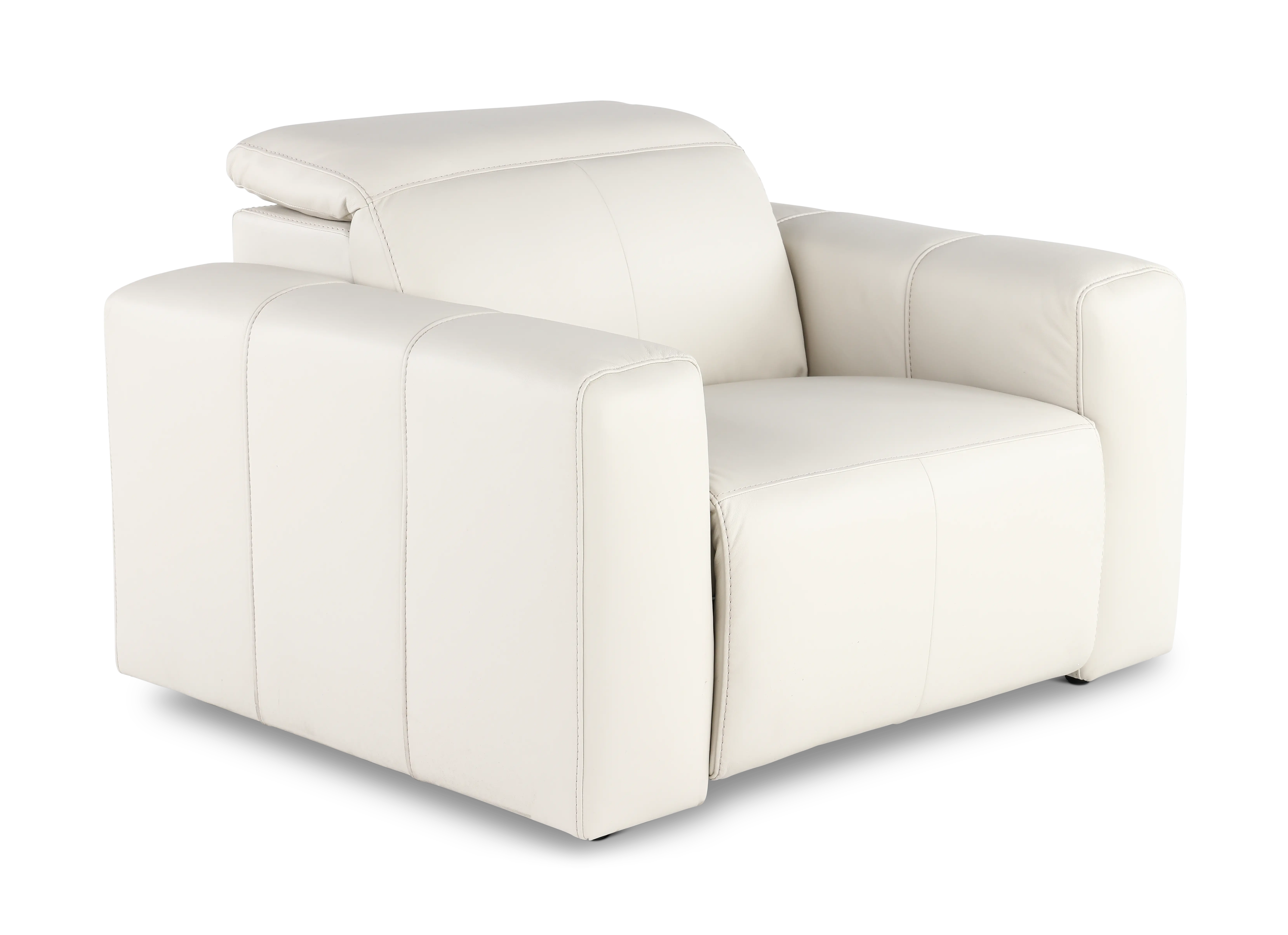 Airy Pebble White Power Recliner-1