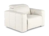 Airy Pebble White Power Recliner