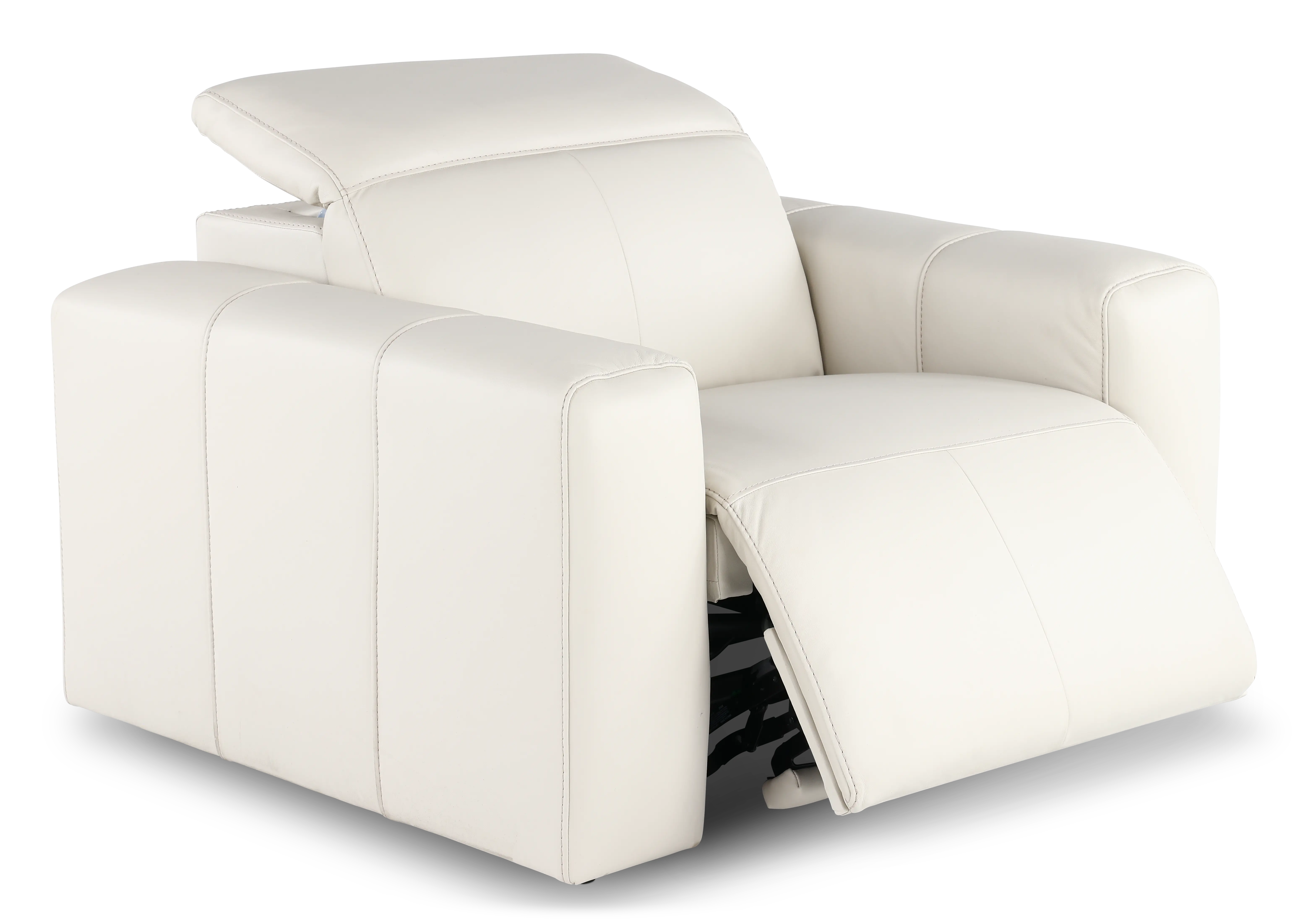 Airy Pebble White Power Recliner-5