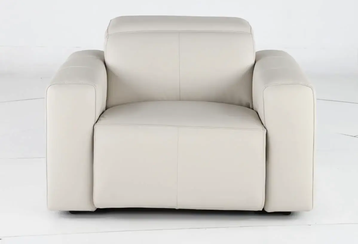 Airy Pebble White Power Recliner-9