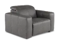 Airy Gunmetal Gray Power Recliner