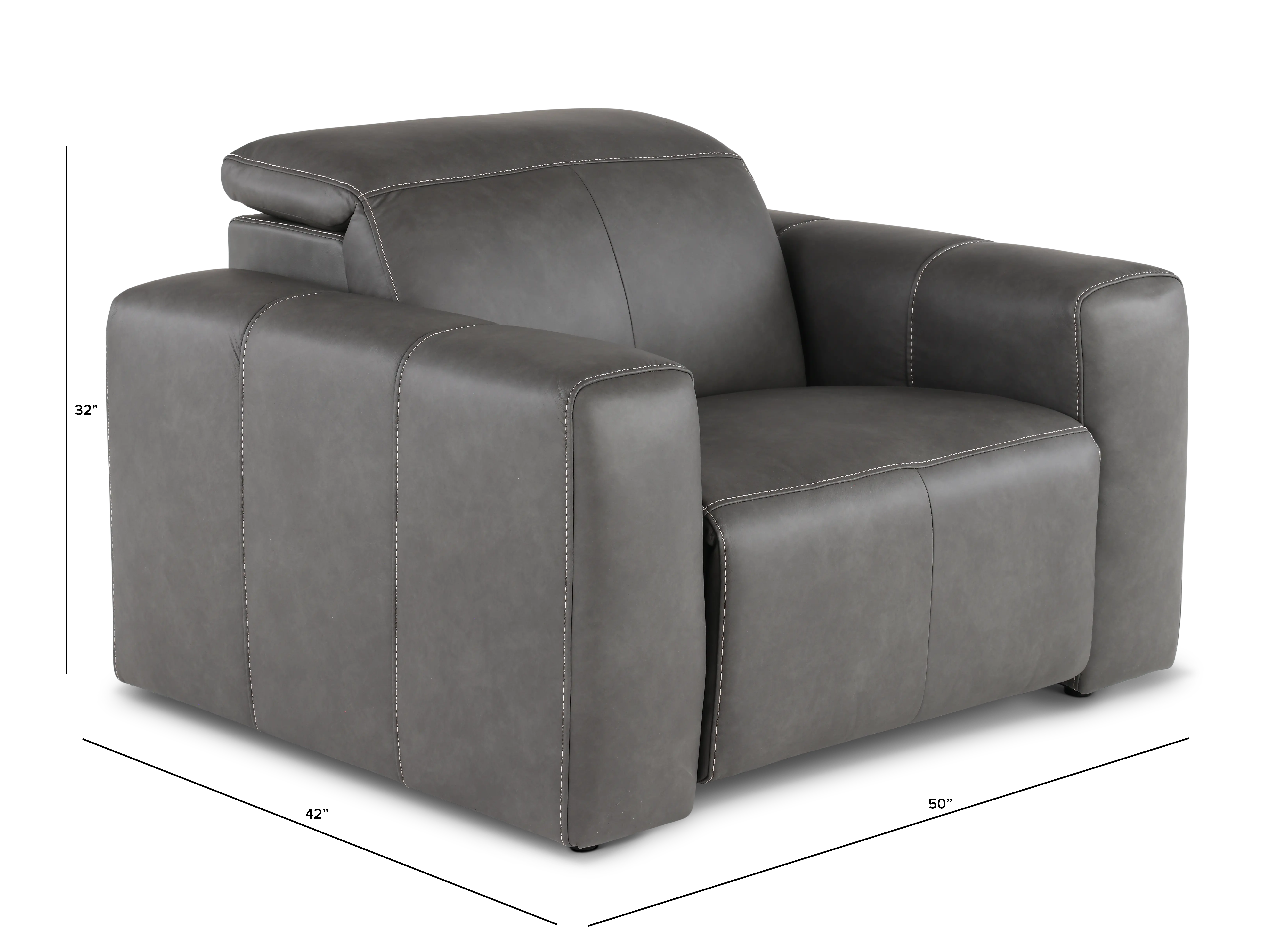 Airy Gunmetal Gray Power Recliner-3