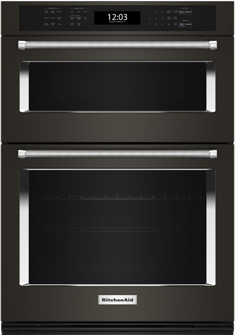 KitchenAid® 27" Combination Microwave Wall Oven with Air Fry Mode - Black Stainless Steel