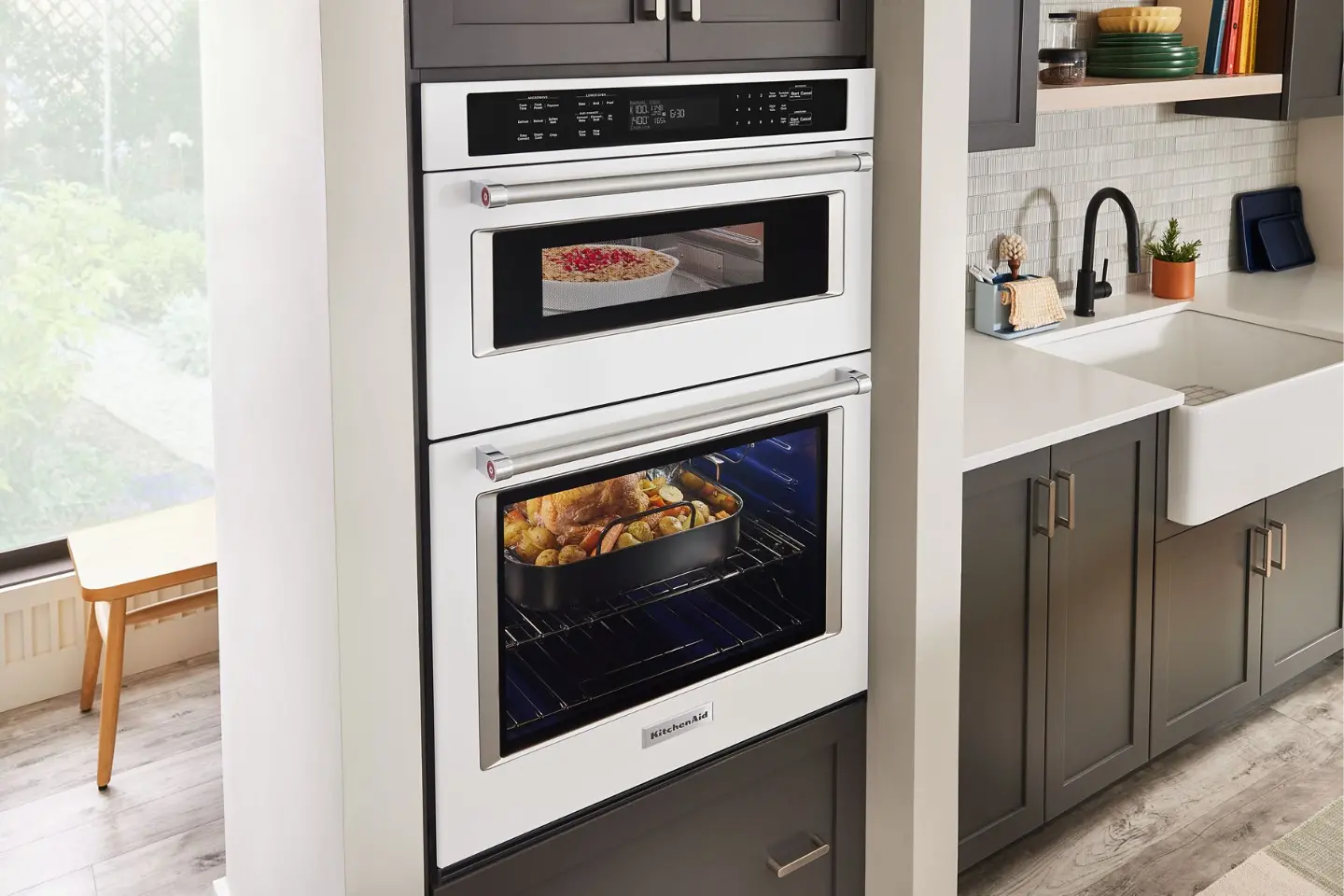 KOEC530PWH KitchenAid® 30  Combination Microwave Wall Oven with Air Fry Mode - White-2