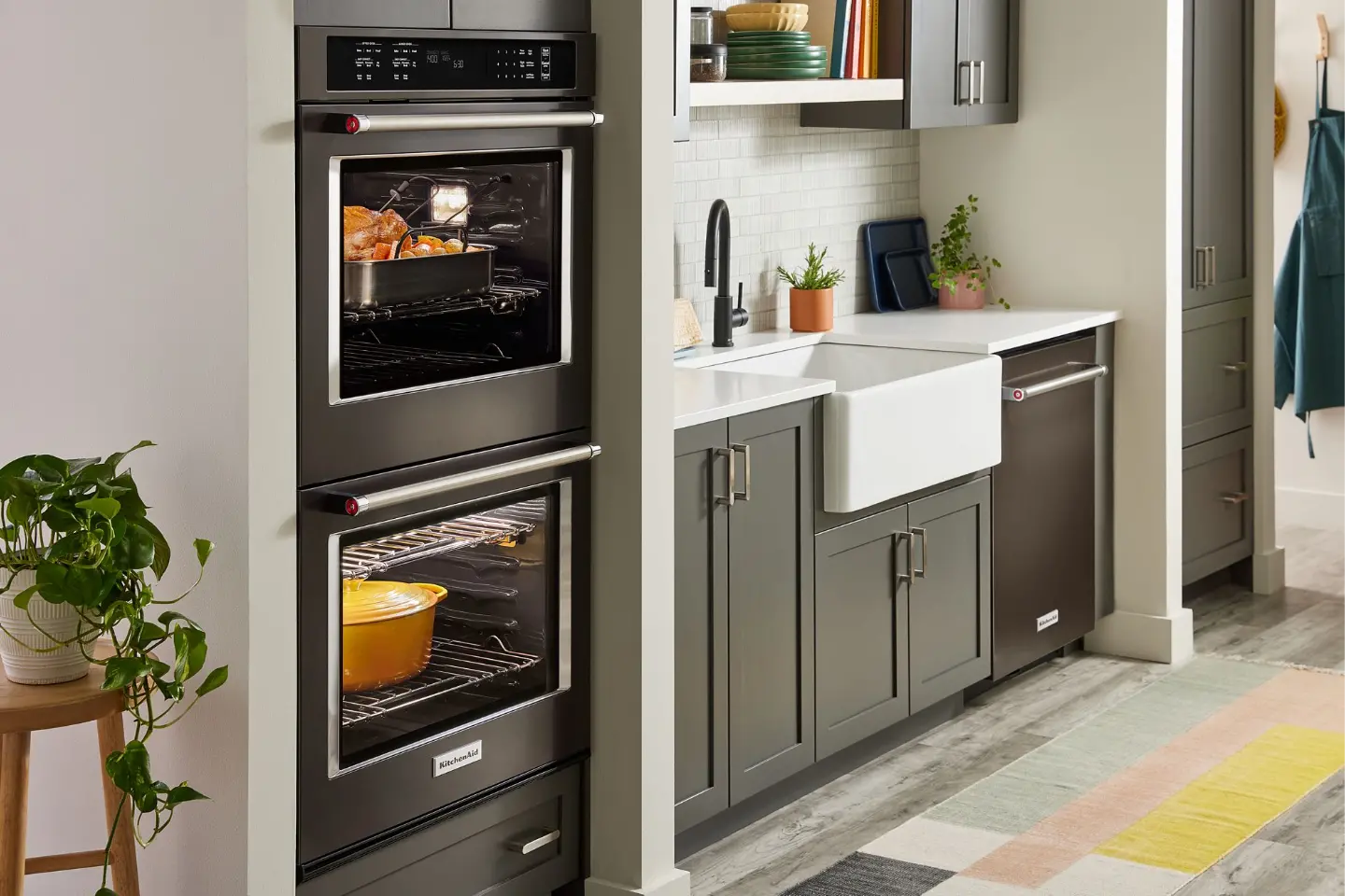 KOED527PBS KitchenAid® 27  Double Wall Ovens with Air Fry Mode - Black Stainless Steel-2
