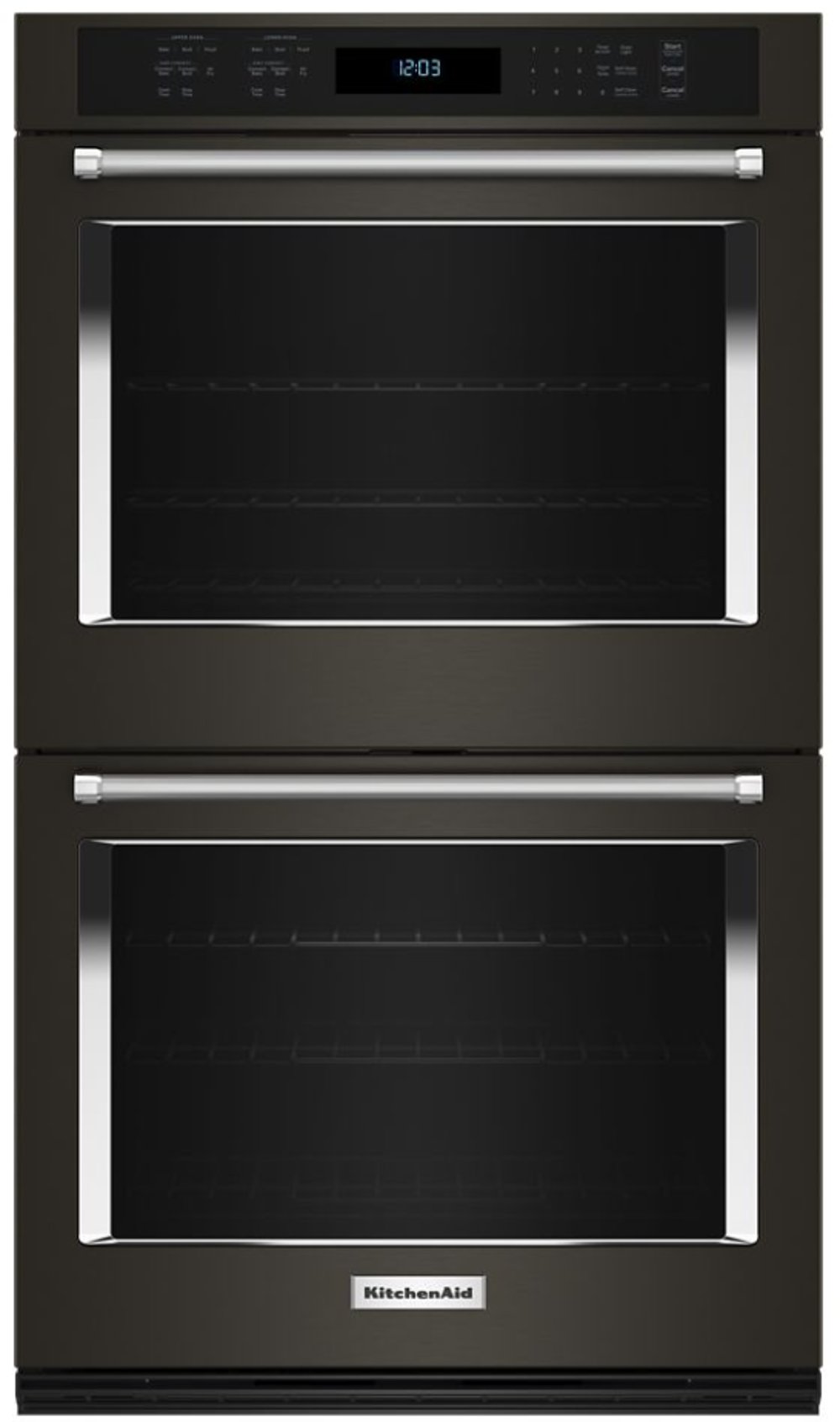 KitchenAid® 30" Double Wall Ovens with Air Fry Mode - PrintShield Black Stainless Steel