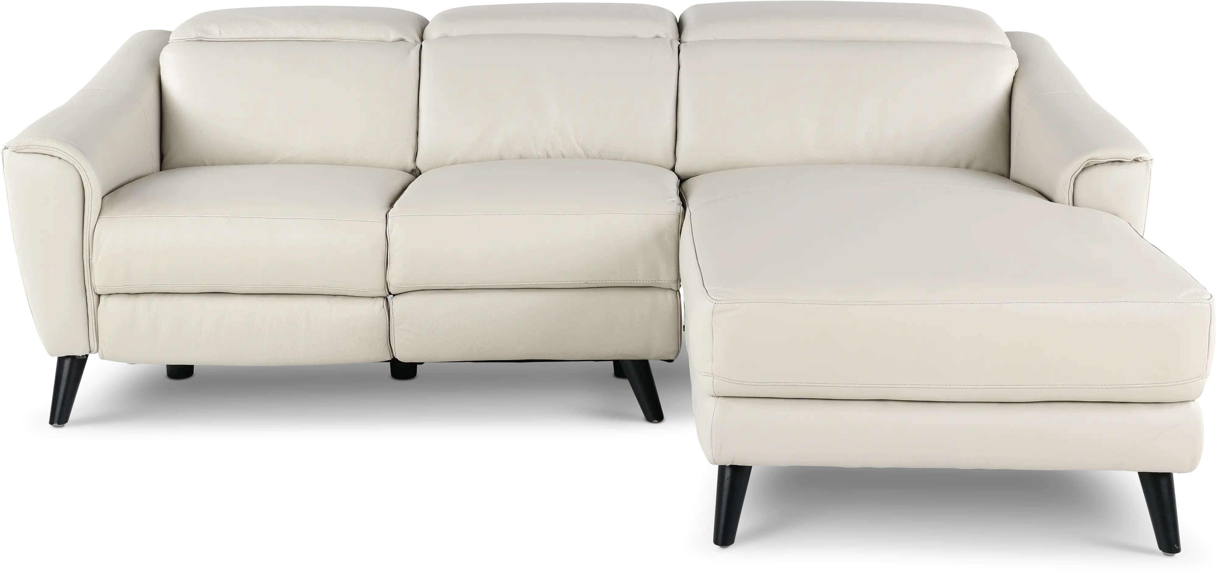 Charm Beige Leather 2-Piece Power Reclining Sectional-1