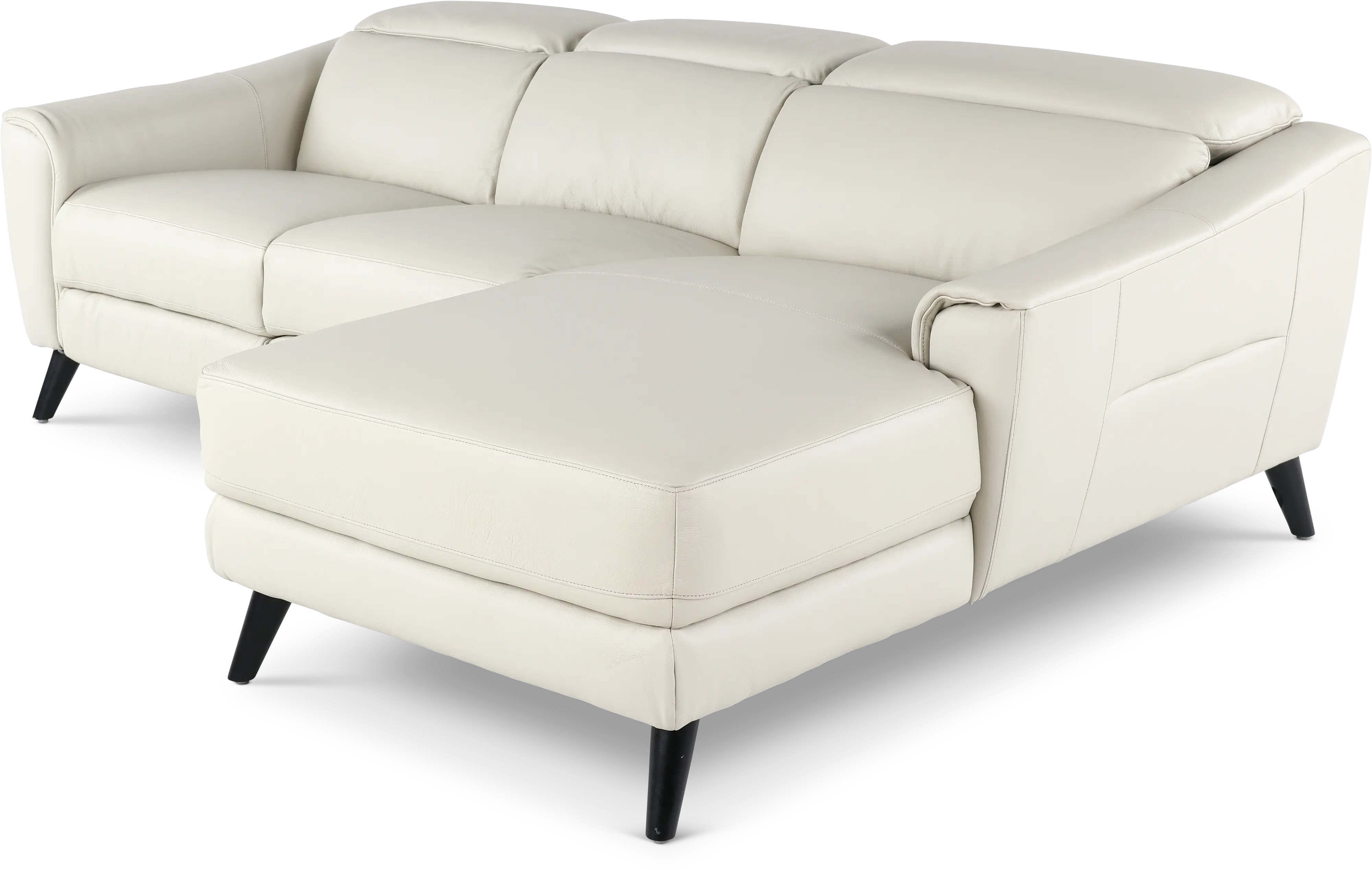 Charm Beige Leather 2-Piece Power Reclining Sectional-4