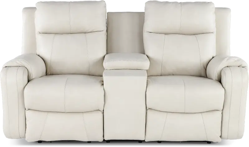 Contour Eggshell Power Reclining Loveseat