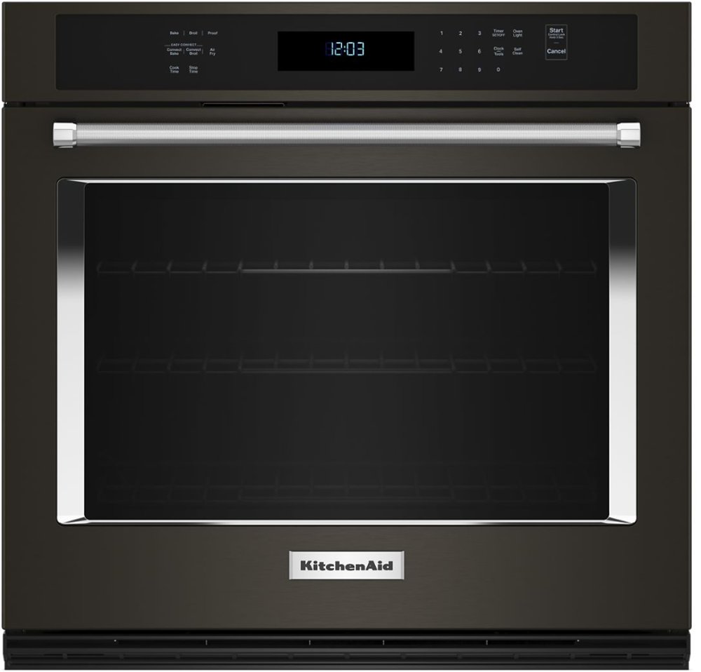 KitchenAid® 30" Single Wall Oven with Air Fry - Black Stainless Steel