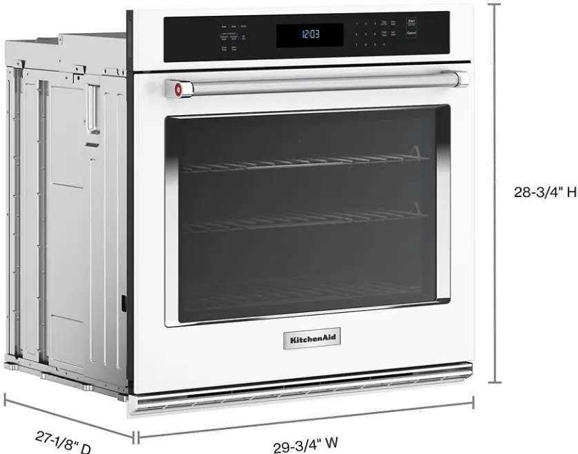 KOES530PWH KitchenAid® 30  Single Wall Oven with Air Fry - White-1