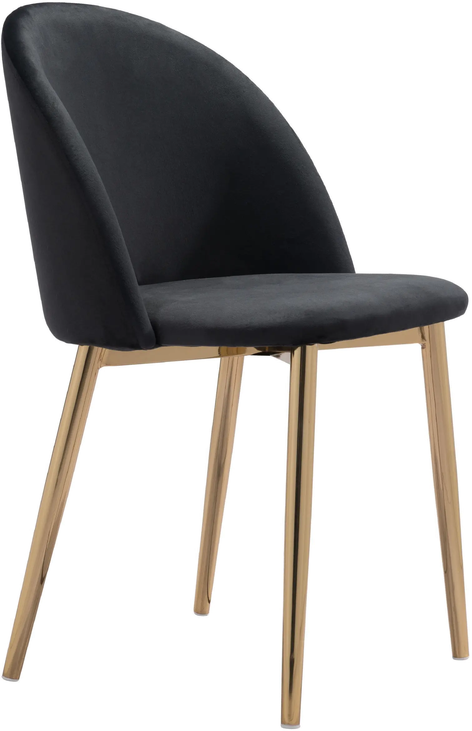 Cozy Black and Gold Dining Chair, Set of 2-1