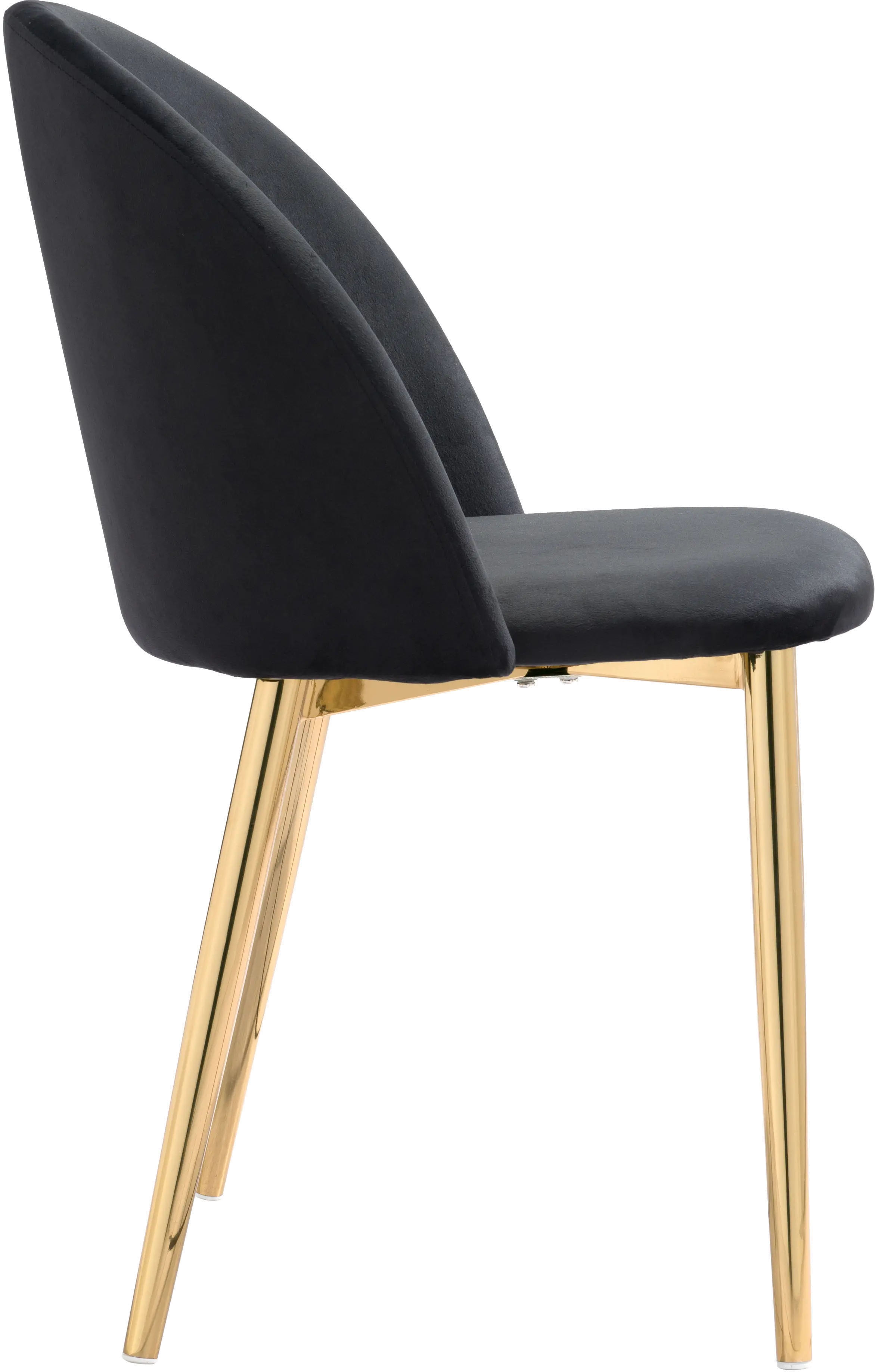 Cozy Black and Gold Dining Chair, Set of 2-4
