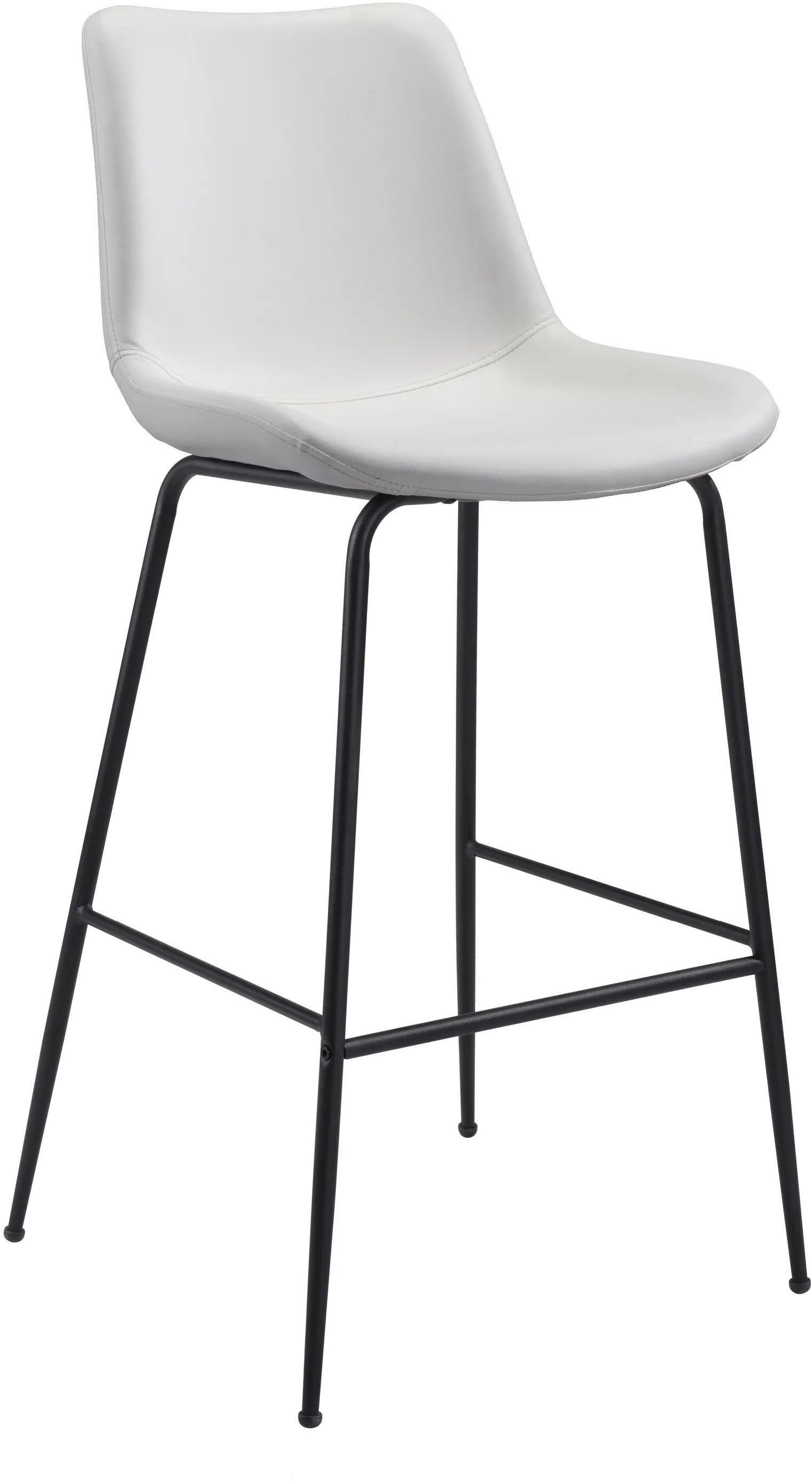 Byron Mid Century White Barstool-1