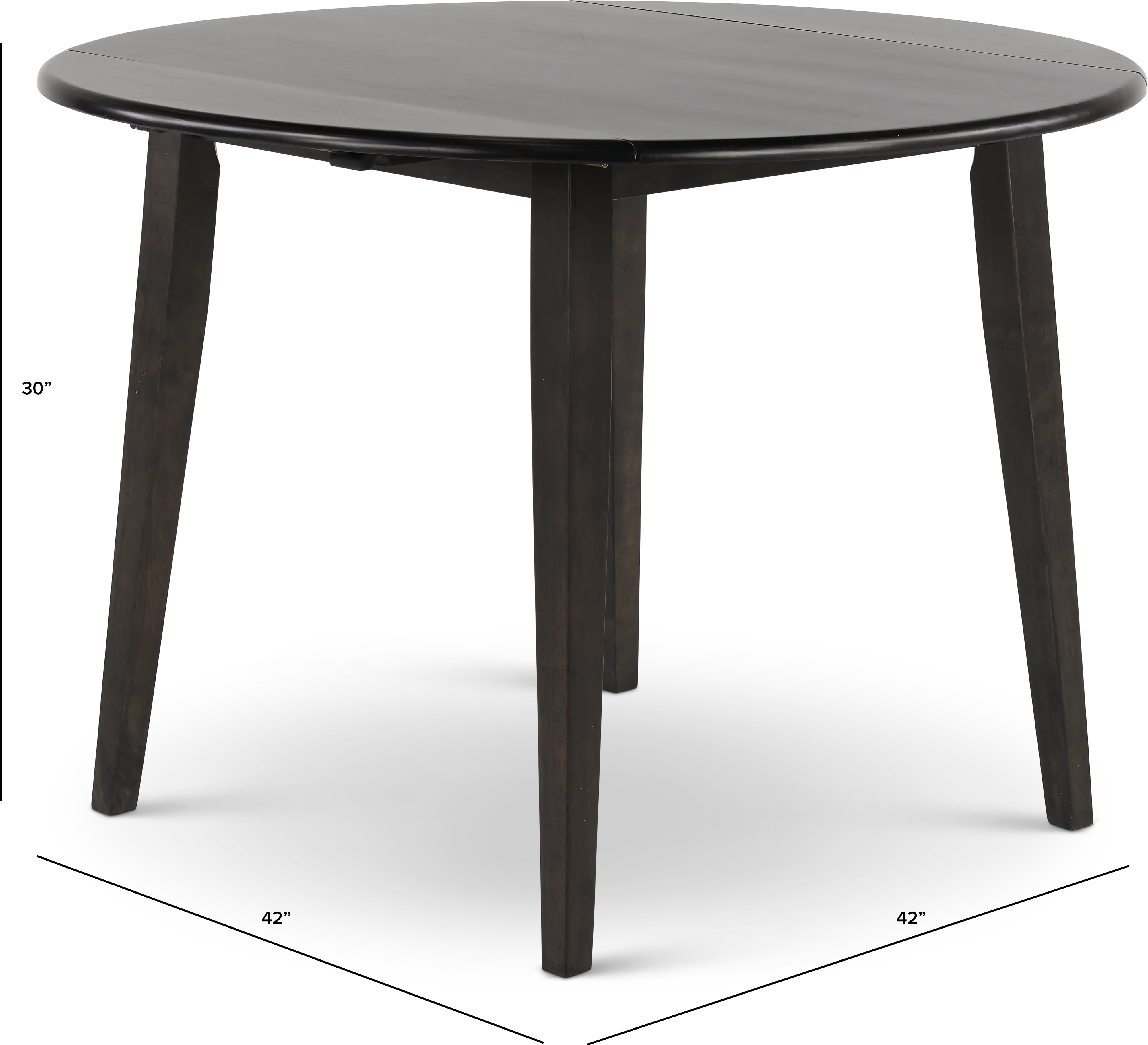 Lakewood Espresso Brown Drop Leaf Dining Table-3
