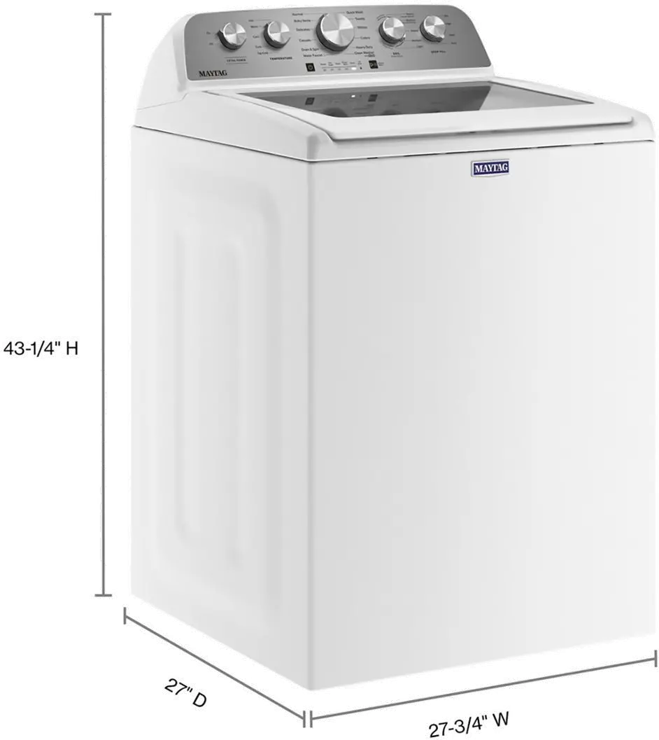 MVW5435PW Maytag 4.7 Cu Ft Top Load Agitator Washer - White-3