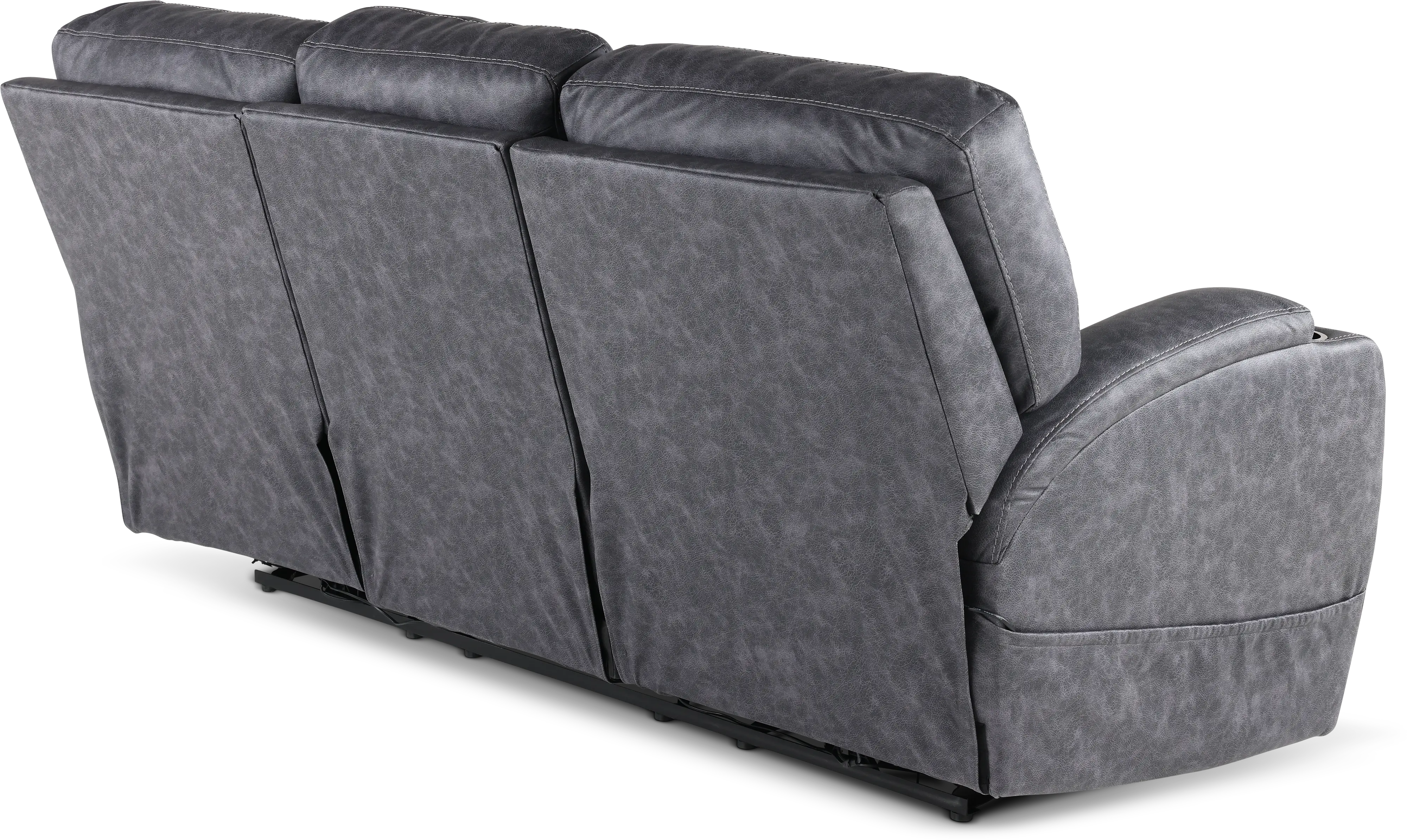 Jaguar Black Power Reclining Sofa with Headrest and Lumbar-7