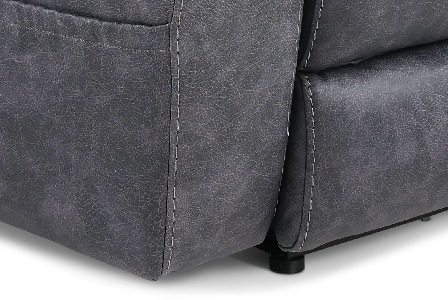 Jaguar Black Power Reclining Sofa with Headrest and Lumbar-8