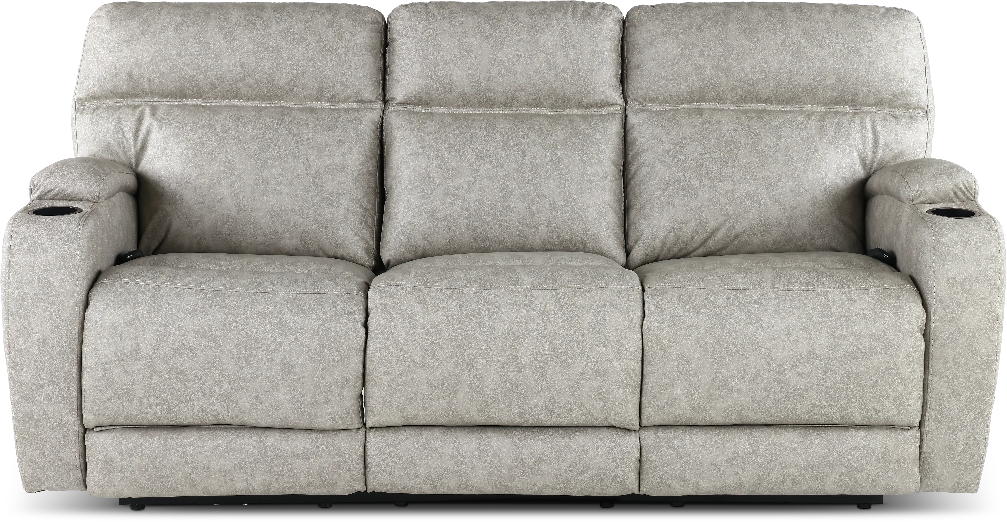 Jaguar Pebble Power Reclining Sofa with Headrest and Lumbar-1