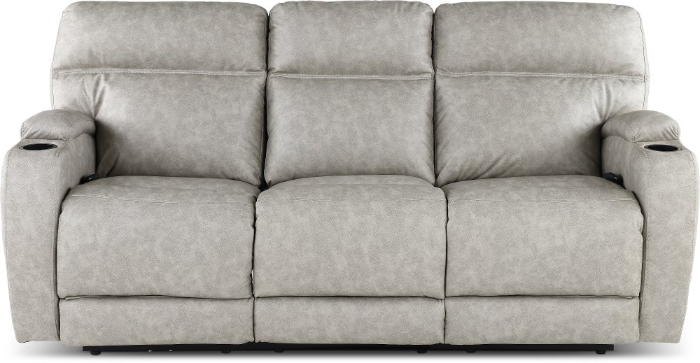 Jaguar Pebble Power Reclining Sofa with Headrest and Lumbar