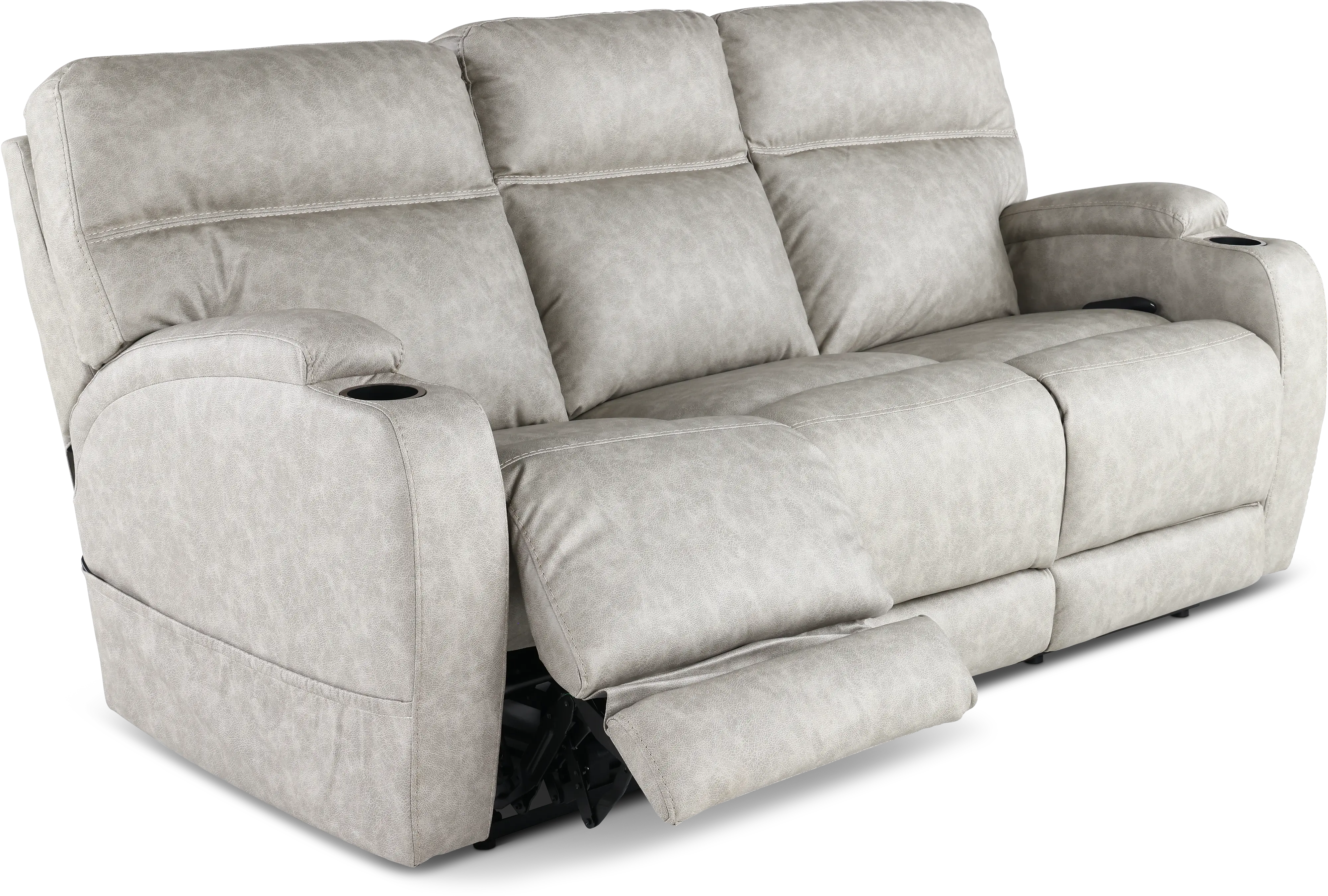 Jaguar Pebble Power Reclining Sofa with Headrest and Lumbar-6