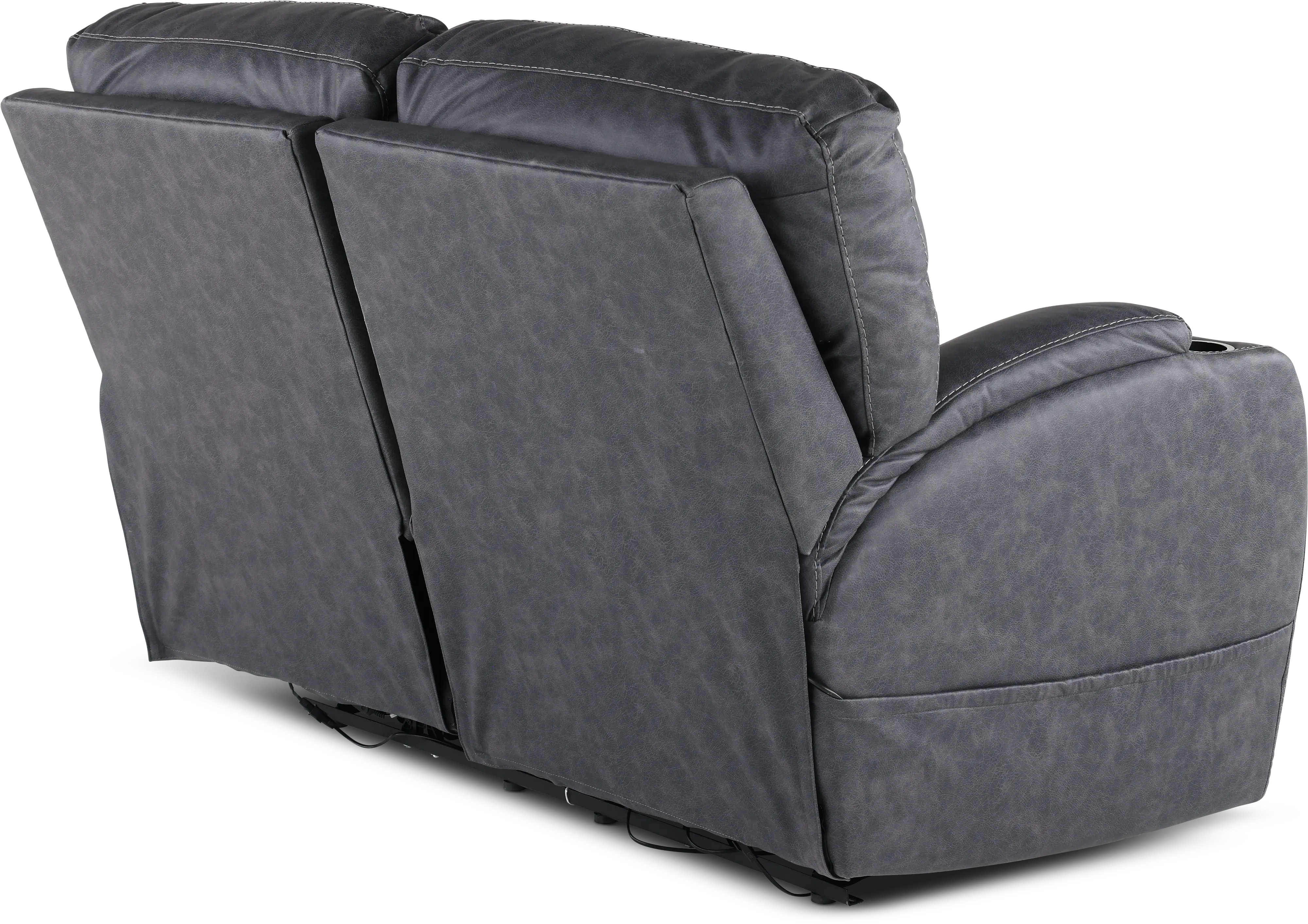 Jaguar Charcoal Power Reclining Loveseat with Headrest and Lumbar-7