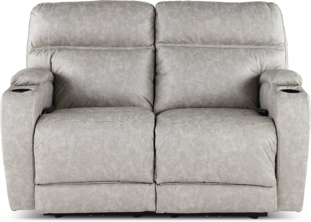 Jaguar Pebble Power Reclining Loveseat with Headrest and Lumbar
