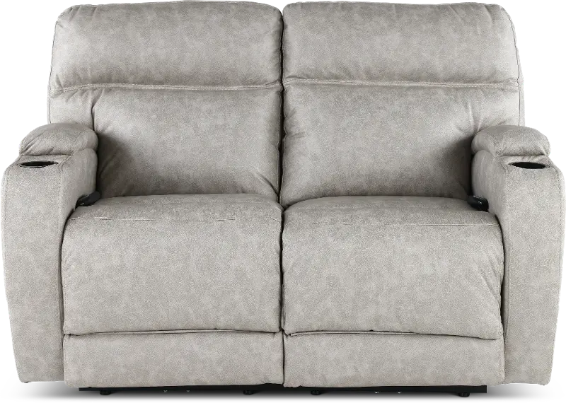 Jaguar Pebble Power Reclining Loveseat with Headrest and Lumbar